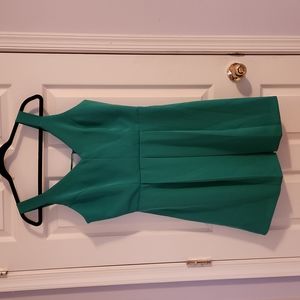 Green dress with lace up back